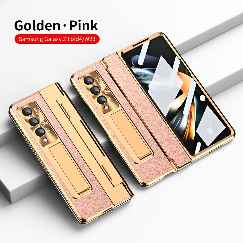 "Kožené ochranné pouzdro Samsung Z Fold5 pro FOLD4/FOLD3 - Plné krytí, Ochrana proti pádu, Kompatibilní s pantem"