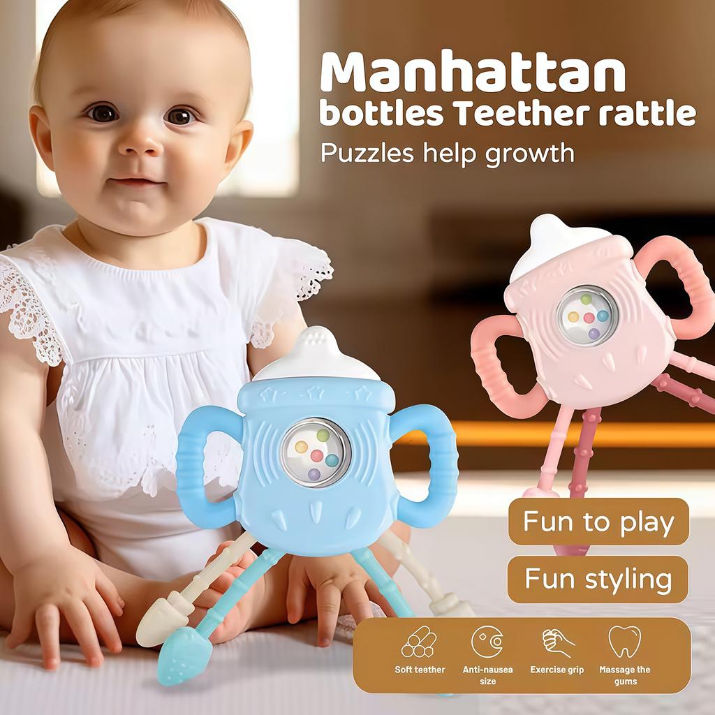 Baby Zahnungsspielzeug Set Zahnungsentlastungsspielzeug BPA Frei Niedlich Geformtes Säuglingszahnungs-Molarenspielzeug Zahnpflege Neugeborene Artikel