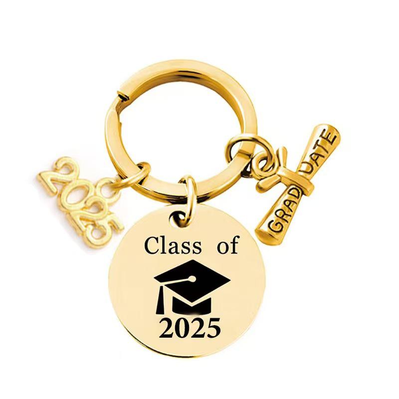 Stainless Steel Graduation Keychain Pendant - Gift Engraving Available