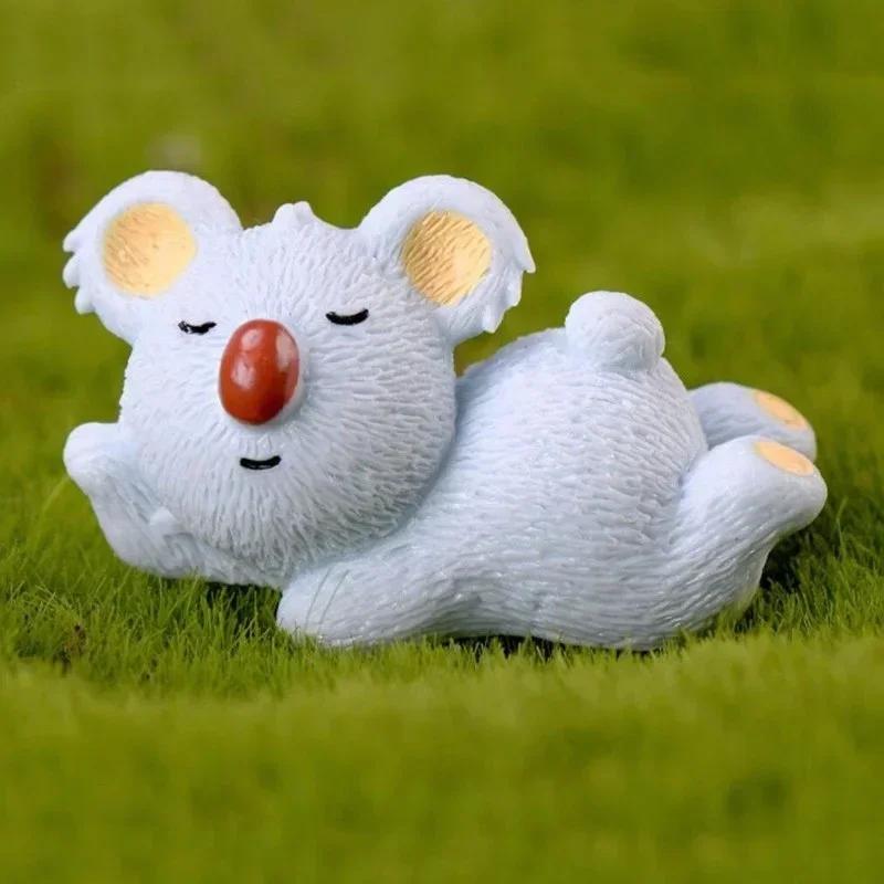 

Cute Decoration Crafts Lovely Koala Bear Mini Animal Model Figurine Different Posture Room Micro Landscape Resin Crafts Supplies