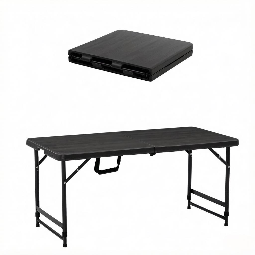 Versatile Side Table,Adjustable Height Folding Outdoor Dining Table,Portable Outdoor Camping Table(only with 1pc side table)
