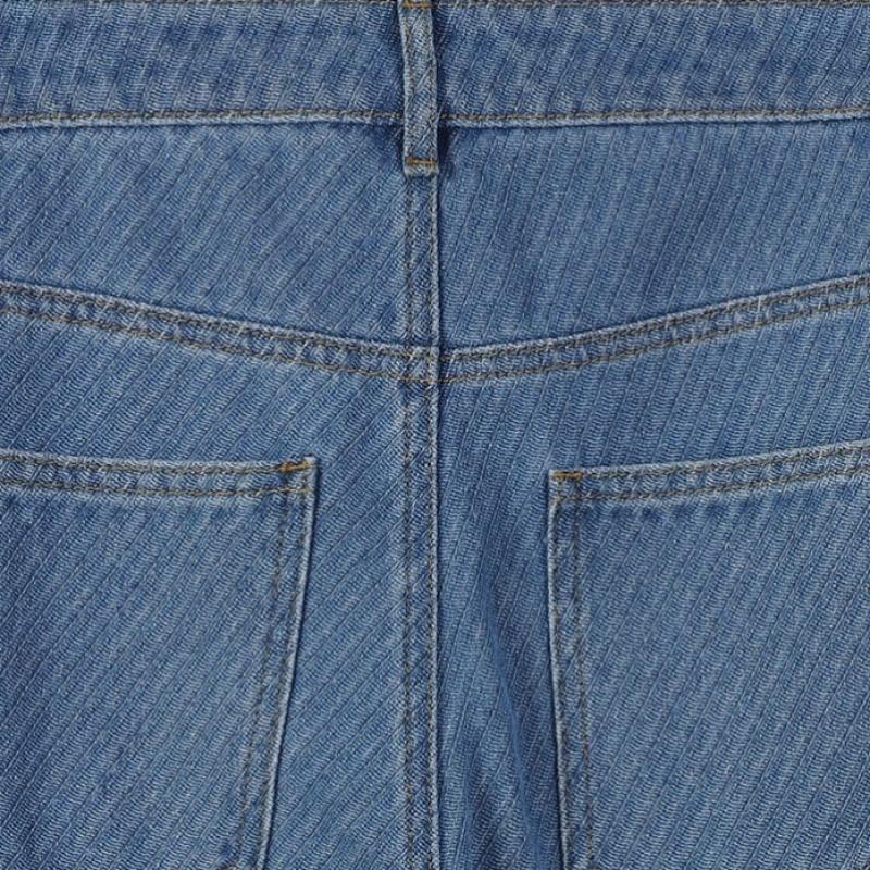 Front Pocket Semi Wide Denim Pants As1dp262