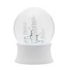 Musical Silver Reindeer Snowglobe - 16cms