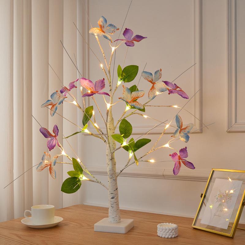 

Скандинавский минималистичный декоративный прикроватный ночник в виде листа фаленопсиса для гостиной или двора Round Mouth Steady + Flash USB & Battery