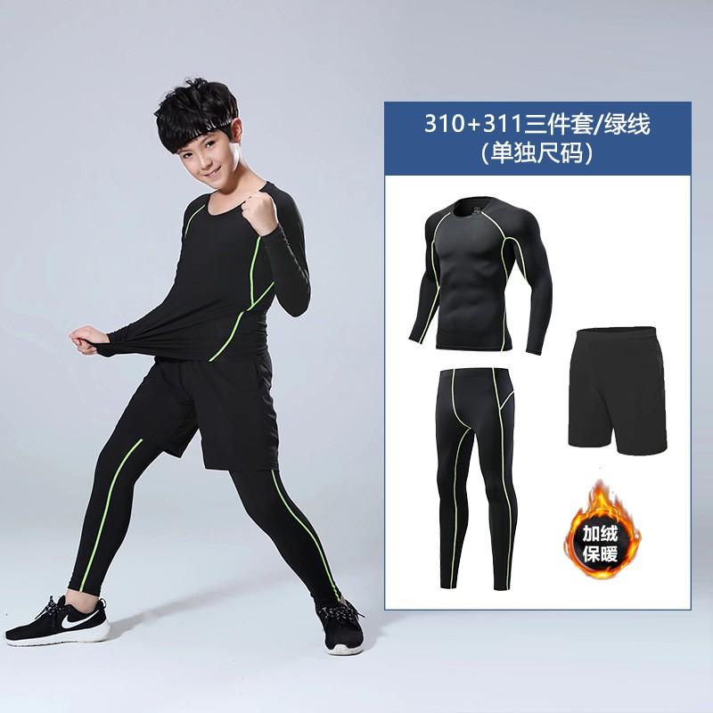 Conjunto de Compresión Atlético para Niños Niños Secado Rápido Traje para Correr Gimnasio Entrenamiento Baloncesto Fútbol