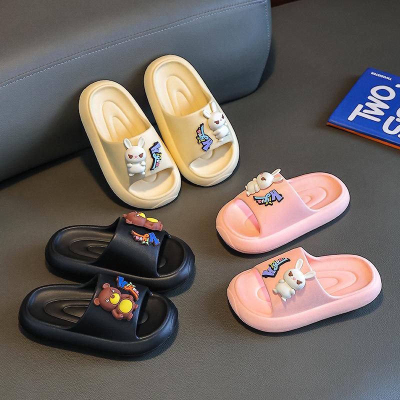Kids EVA Soft Sole Slippers Summer Cartoon Cute Indoor Non Slip House Sandals For Boys And Girls