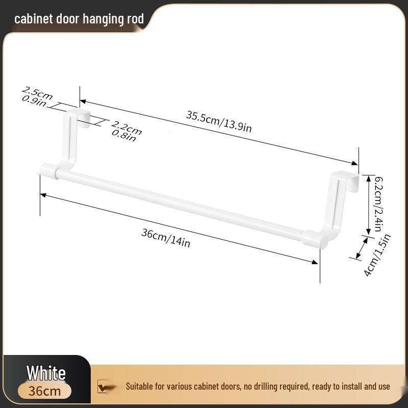 Stainless Steel Over-the-Door Towel and Dishcloth Hanger Rack