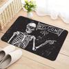Cool Skull Welcome Door Mat, Soft Non-Slip Machine Washable Area Rug for Entryway Laundry Room Bathroom Kitchen Home Decor