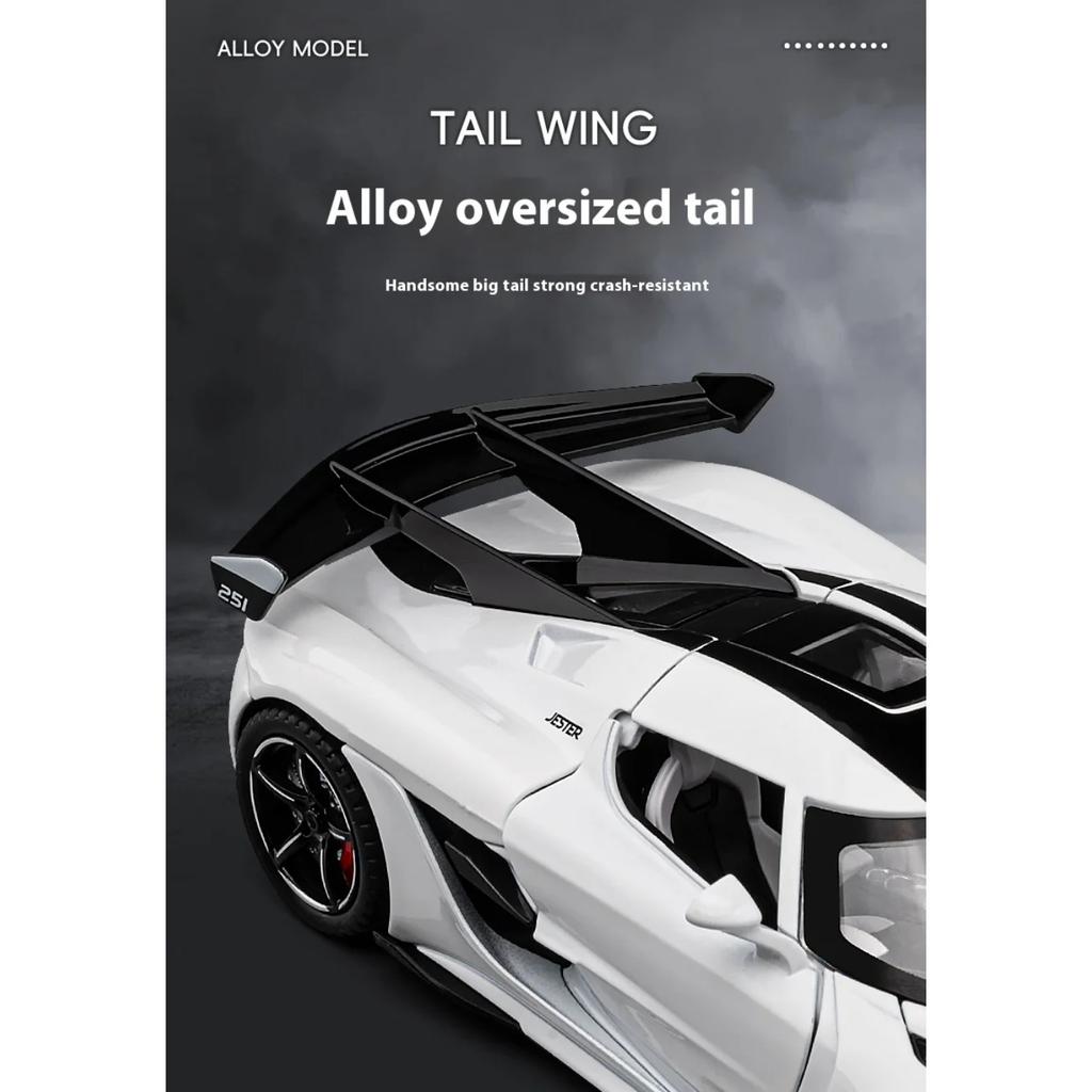 1/22 Koenigsegg Jesko Supercar Alloy Diecast Model Car Outdoor Display Products with High Simulation Collection Hobbies for Boyfriend Boys