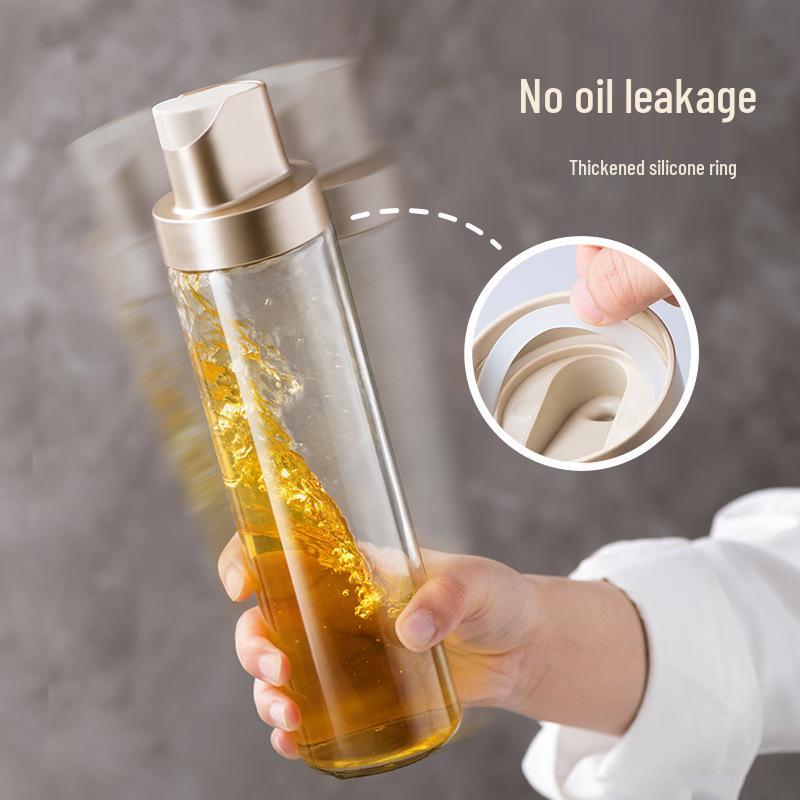 Xinxin Automatic Glass Oil Bottle: Non-Drip Gravity-Sensing Dispenser for Oil, Soy Sauce, Vinegar, and Seasonings