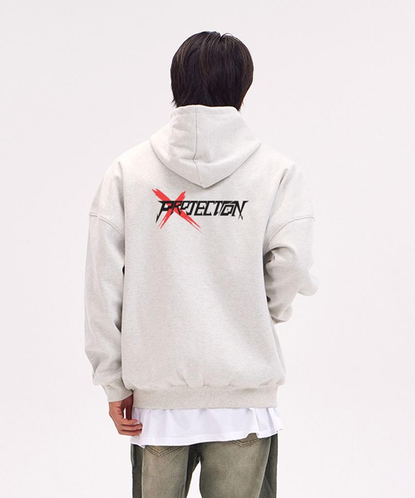 Astral Projection Projection X Overfit Wide Shoulder Zip-Up Hoodie_Oatmeal