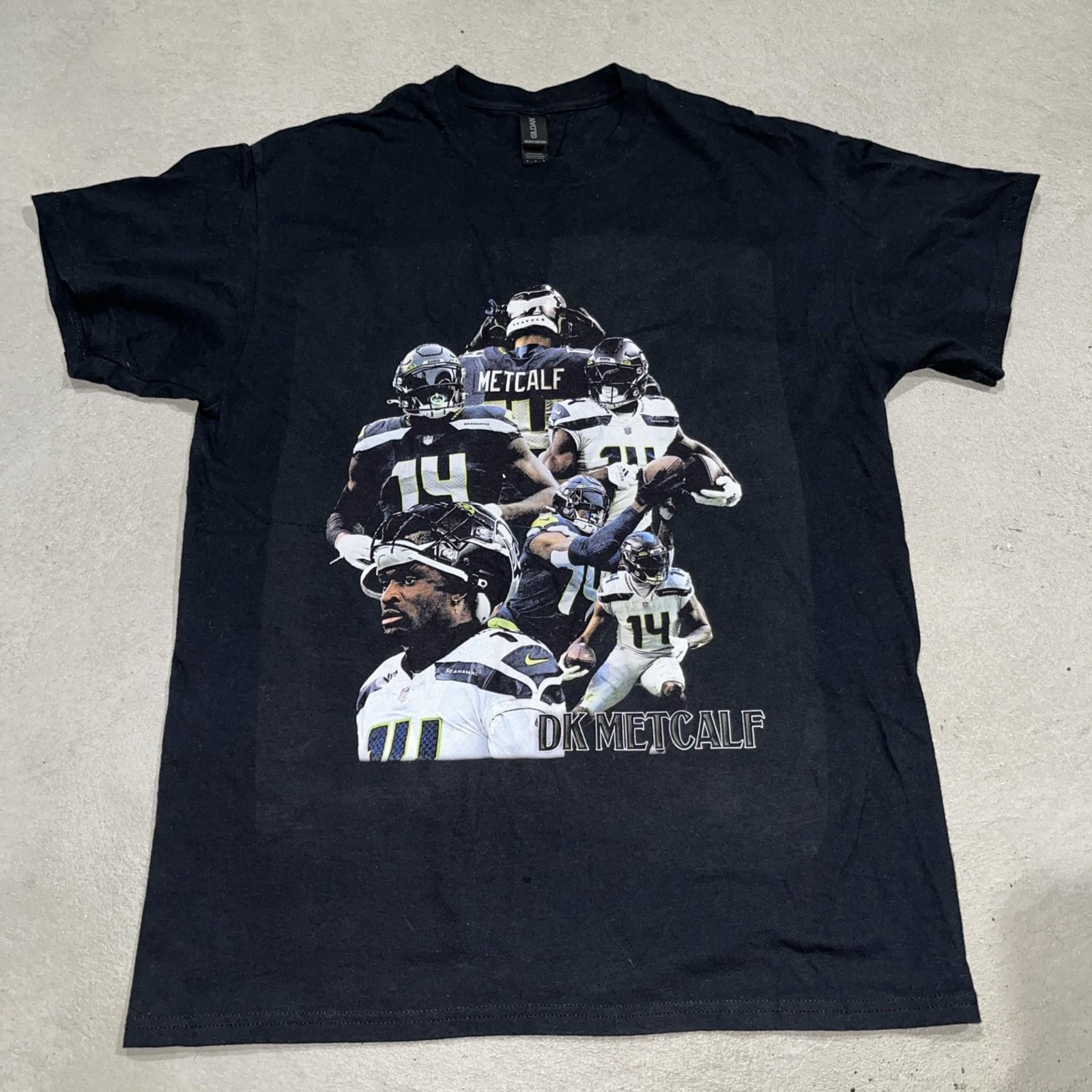 DK Metcalf Adult Football Graphic Seattle Seahawks T-Shirt Sz M XXL
