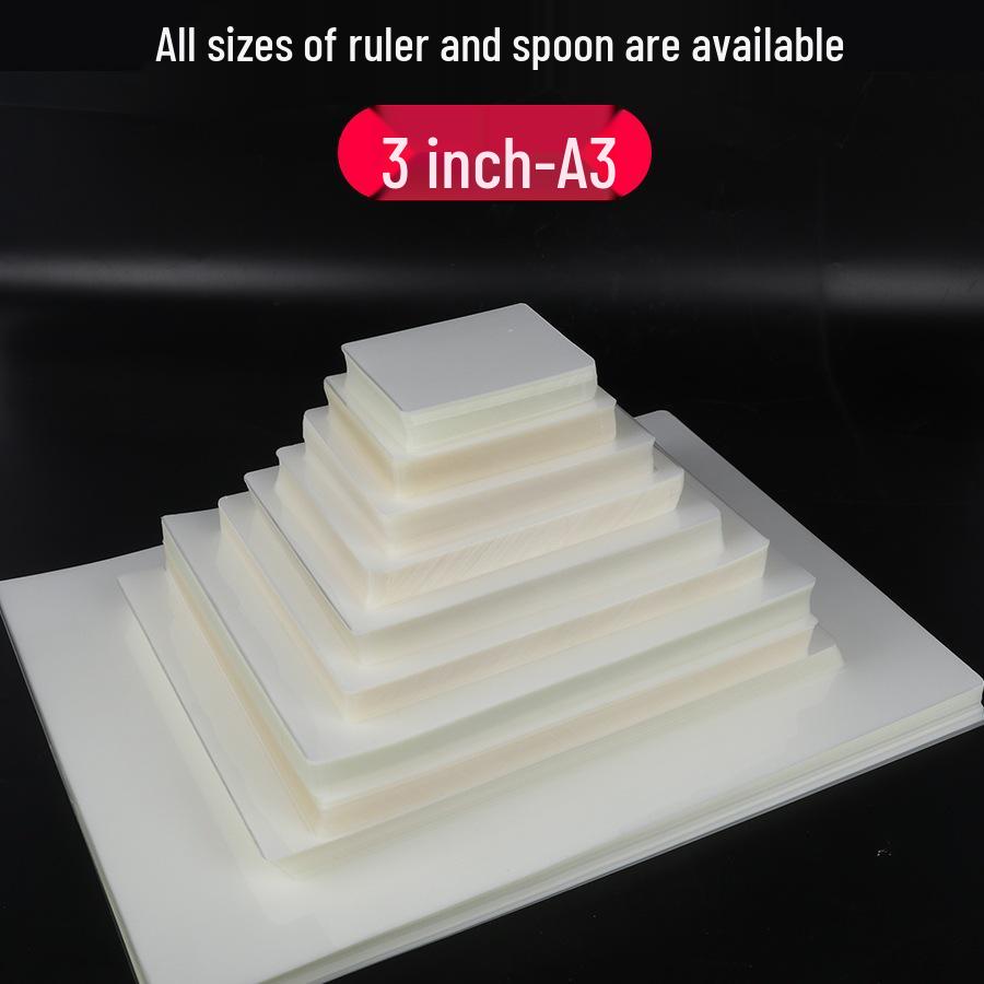 100 Sheets A4 Laminating Pouches, A3 Photo Laminator Film, Transparent 6 Inch Sealable Card and Label Film