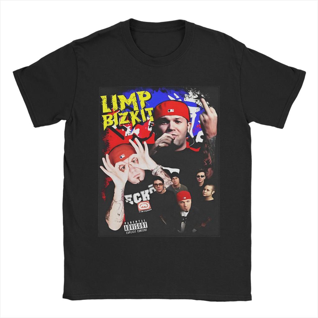 Vintage Limp Bizkit Band Tshirt Unisex Unisexs Crew Neck Pure Cotton T Shirts Rap Rock Short Sleeve Tee Shirt Original Clothing