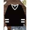 Simple, Fashionable and Elegant Breathable V-neck Long-sleeved T-shirt, Casual Sports, New Autumn and Winter Tops