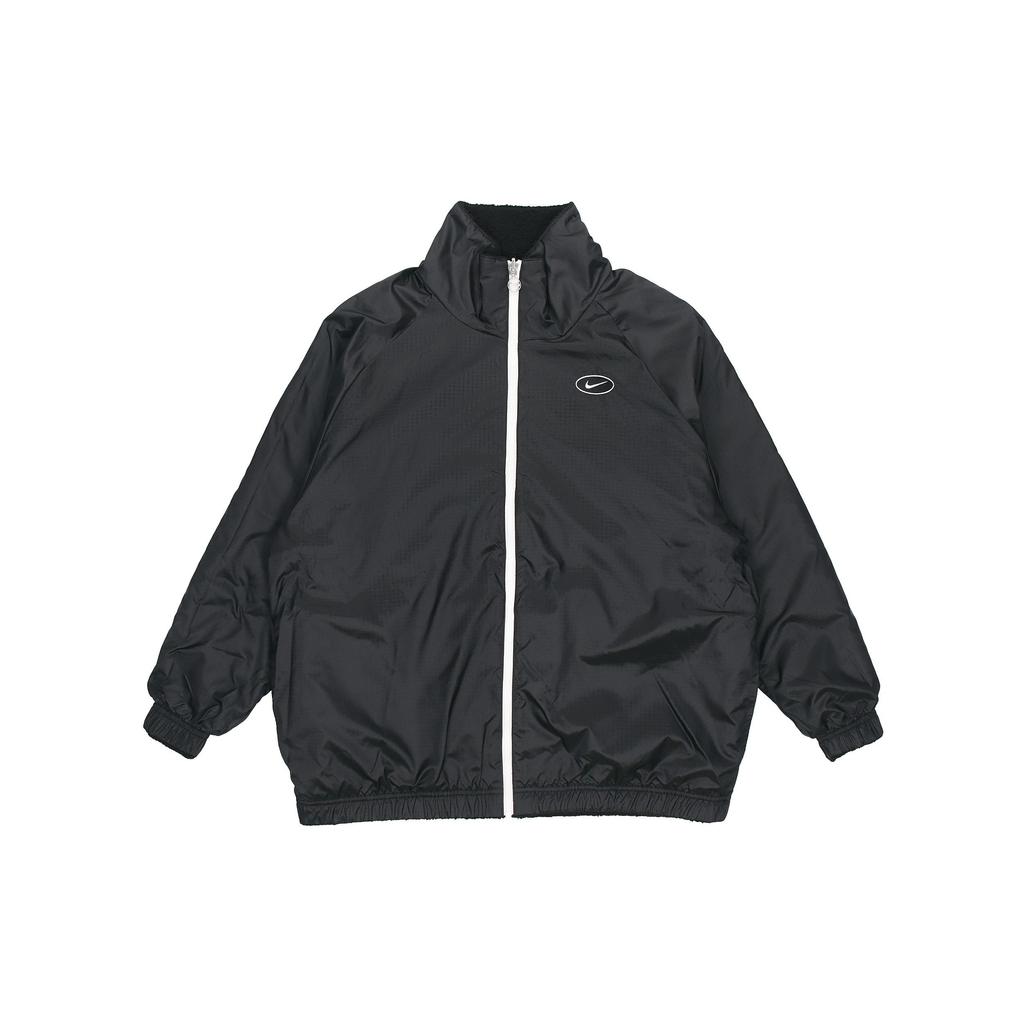 Nike Reversible Sherpa Fleece Thickened Jacket for Spring Women Outerwear Black CZ4064-010