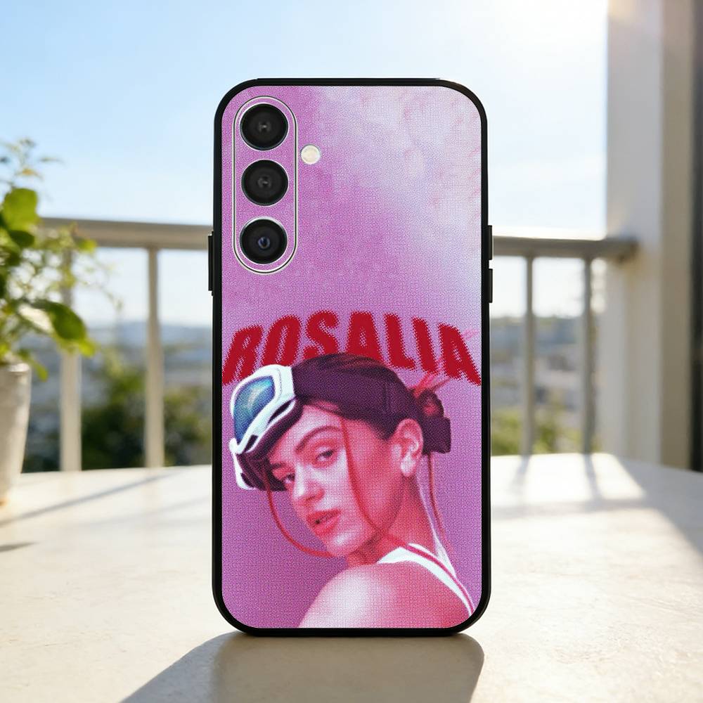 Singer R-Rosalia Spanish Phone Case For Samsung A73,A21s,A22,A31,A32,A52,A53,A71,A80,Soft Black Shell