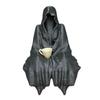 Halloweenská černá róba ozdoba strašidelná gotická figurka Smrtky socha skulptura sváteční párty domácí kancelář stolní dekorace
