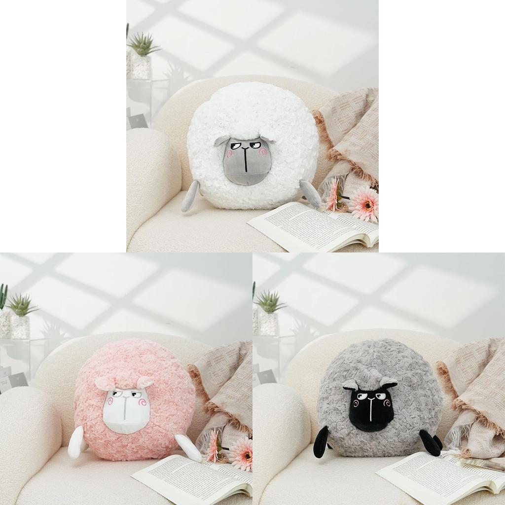 Cute Sheep Cartoon Plush Cushion For Living Room Sofa Decor Gift For Kids