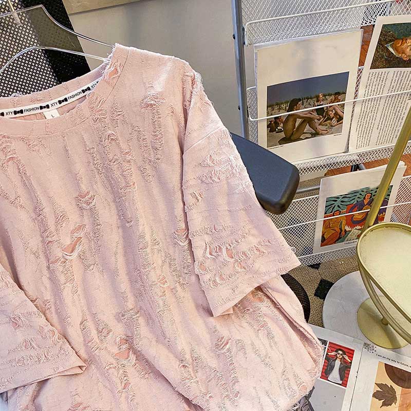 T-shirt for Women Summer Large Size T-shirt Soft Loose Printed Casual Comfortable Pullover T-shirt Top