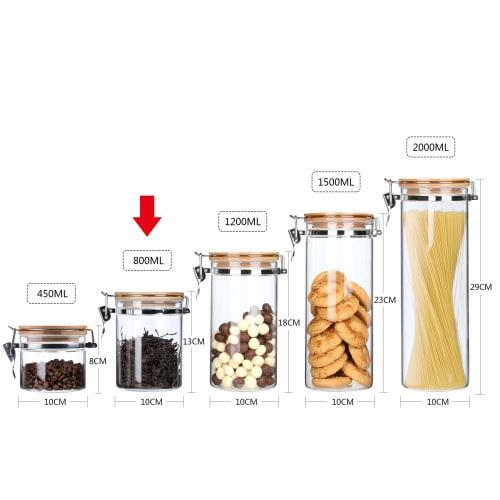 KKC Coffee Bean Storage Container, Airtight Coffee Canister, 200g, 800ml Capacity