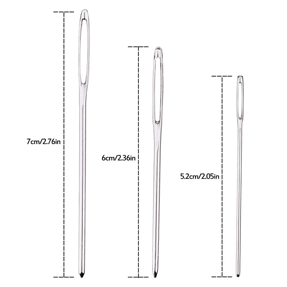 Großes Öhr Stumpfe Nadeln Stahl Garn Stricknadeln Nähnadeln für Lederprojekte Hausarbeit