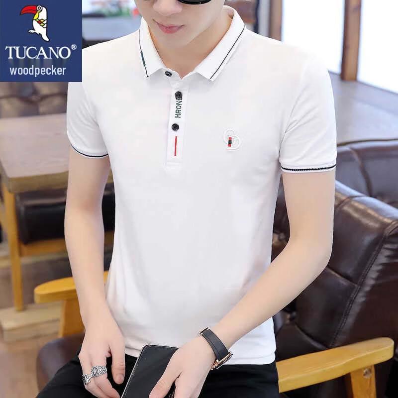 TUCANO Men's Embroidered Lapel Polo Shirt