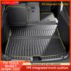 For Tesla Model Y Juniper 2025 2026 TPE Car Front Rear Trunk Mat Waterproof Wear-resistant All Weather Trunk Mats Backrest Mats