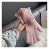 Knitted Candy Color Gloves with Fingers Exposed Fingers Touch Screen Imitating Hanharajuku Wind Protecting Wrists Autumn and Winter