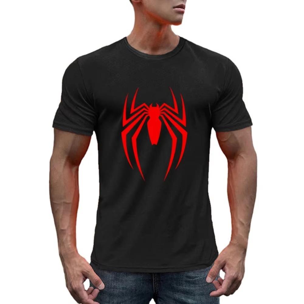 Men'S Running Summer Casual Fitness Breathable Mesh Quick-Drying Sports Tops Fashion Printed T-Shirt Multi-Color Street Trend