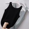 Women Vest Sleeveless Solid Color Sexy Summer Washable Anti-fade Oversized Tank Top Beach Clothing