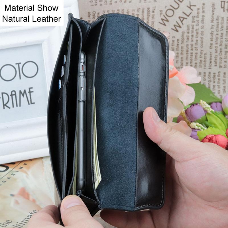 Echtes Leder Damen Geldbörsen Rindsleder Lange Geldbörse Elegante Damen Clutch Taschen Magnetverschluss Abendtasche Große Kapazität Kartenhalter