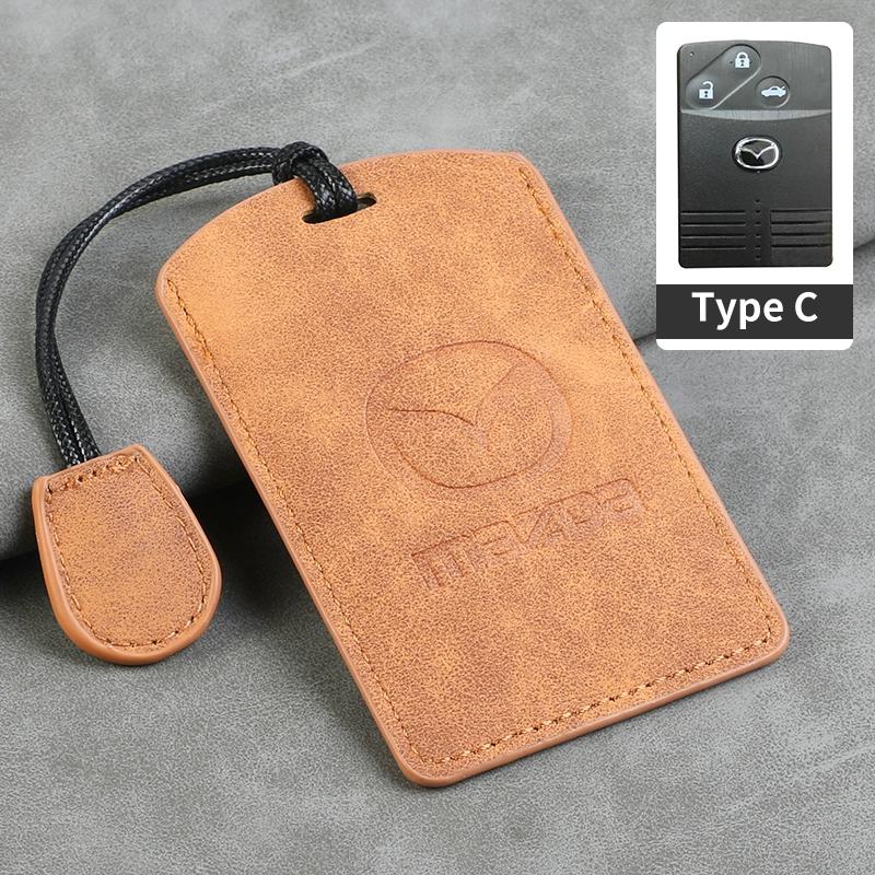 Leather Car NFC Cards Key Bag For Mazda 2 3 6 Atenza Axela Demio CX5 CX-3 CX7 CX9 2015 2016 2017 2018 2019 Auto Keychain