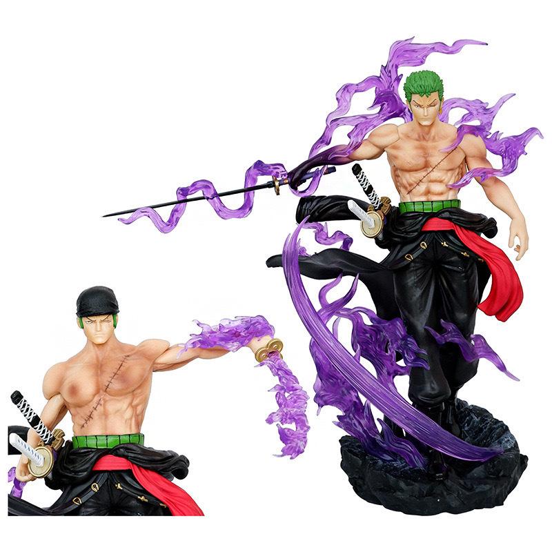One Piece Zoro Double Bust Figure with Replaceable Head Display