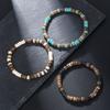 Simple Retro Wooden Bead Men Bracelet Bohemian Blue Coconut Bracelet Jewelry Fashion Party Accessories Gift