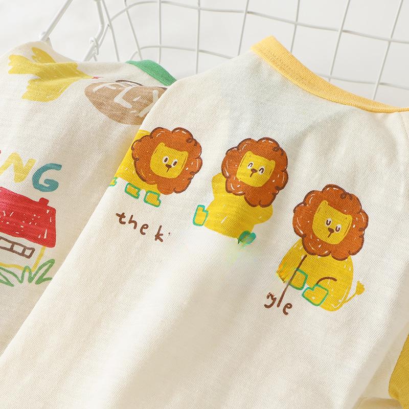 Babykläder Casual Kortärmade T-shirts Sommarkläder Pojkar Flickor Baby Barn Barn Sommar Halv-ärmade Toppar