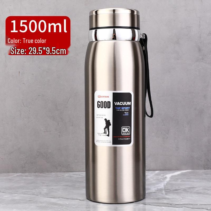 1000ml 316 Edelstahl Tragbarer Outdoor-Thermosbecher für Männer und Frauen - Große Kapazität Geschäfts-Tee- oder Wasserbecher