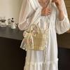 Women Small Handbags Rattan Crossbody Bag Bohemia Summer Beach Ribbon Design Straw Bag Female Fashion Shoulder Messenger Purse