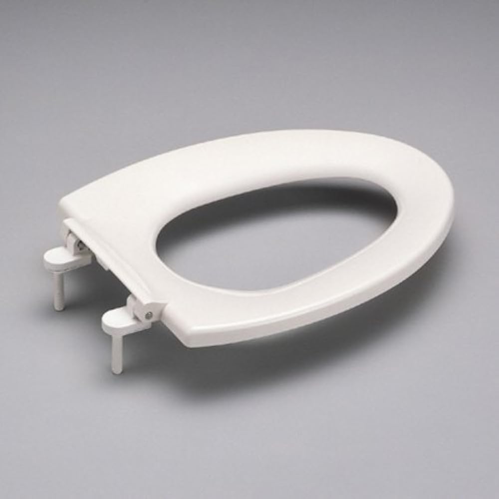 TOTO TC291J #NW1 Regular Toilet Seat (Round Front, No Lid, Elon Gate (Large), Antibacterial)