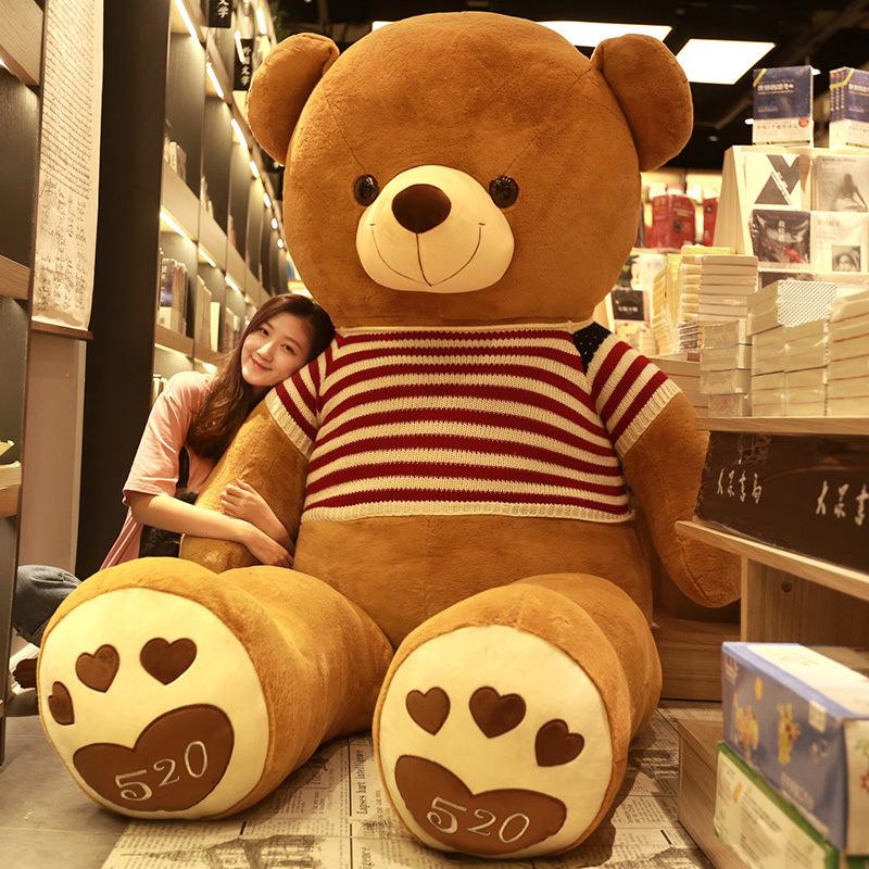 American Big Bear Doll Large Teddy Bear Plush Toy Hug Bear Ribbon Bear Cute Big Bear Gift for Girlfriend