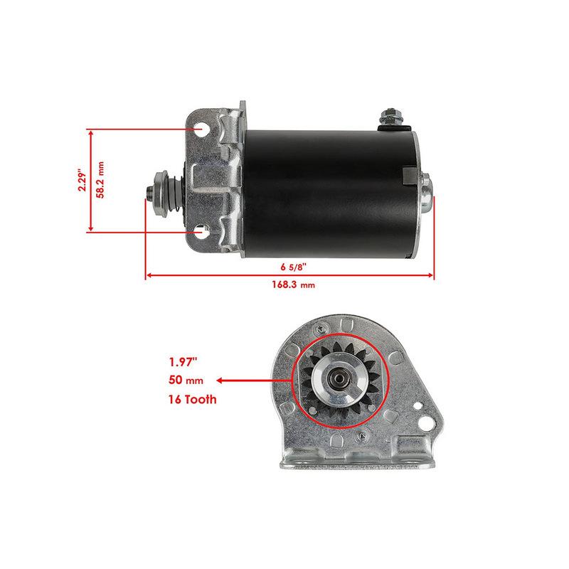 16-Gear lawn mower starter motor 390838 497594 497595 5-22 HP 391423 392749