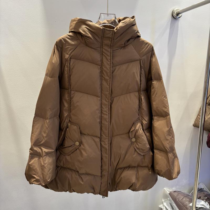 Winter new fashion hooded loose European station large size white duck down jacket women's warm jacket tide