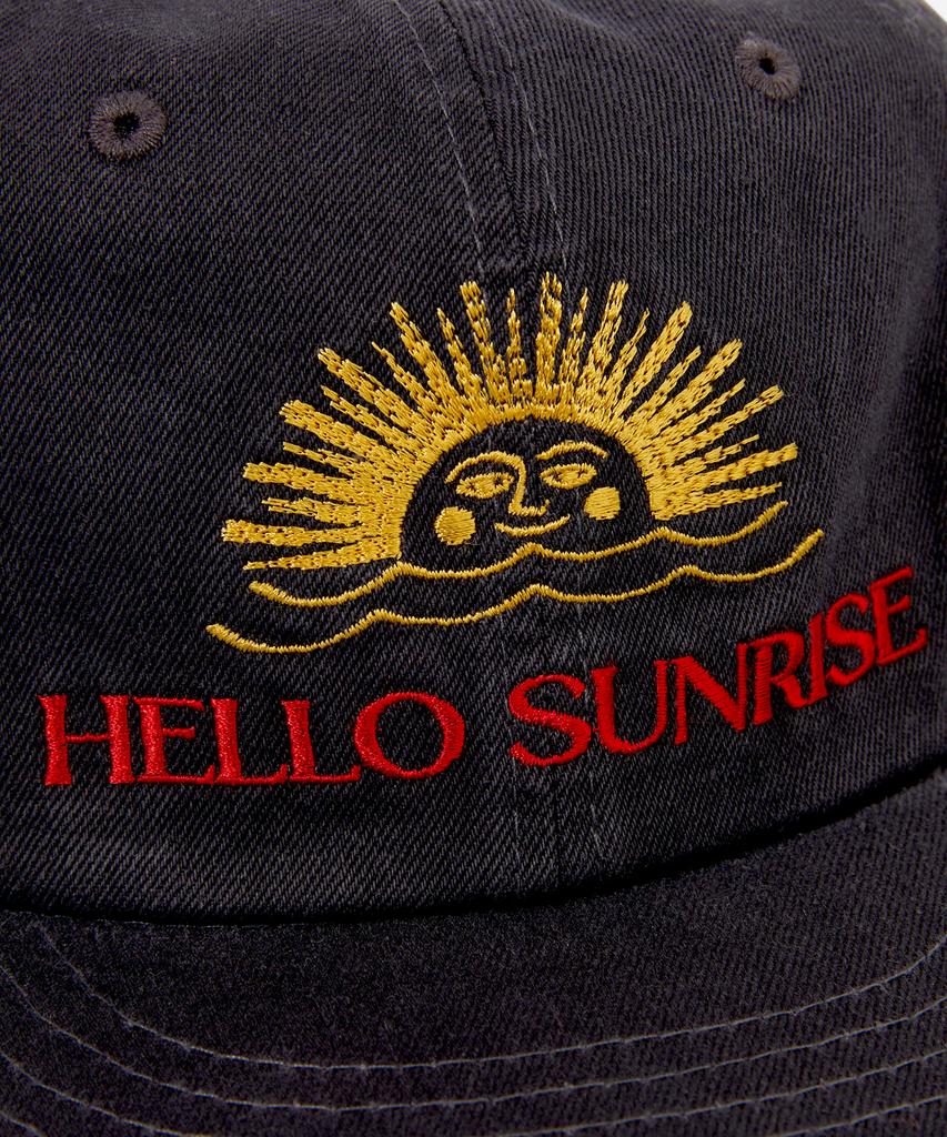 HELLO SUNRISE Opraná Dvoubarevná Logo 6panelová Čepice_Uhlíková