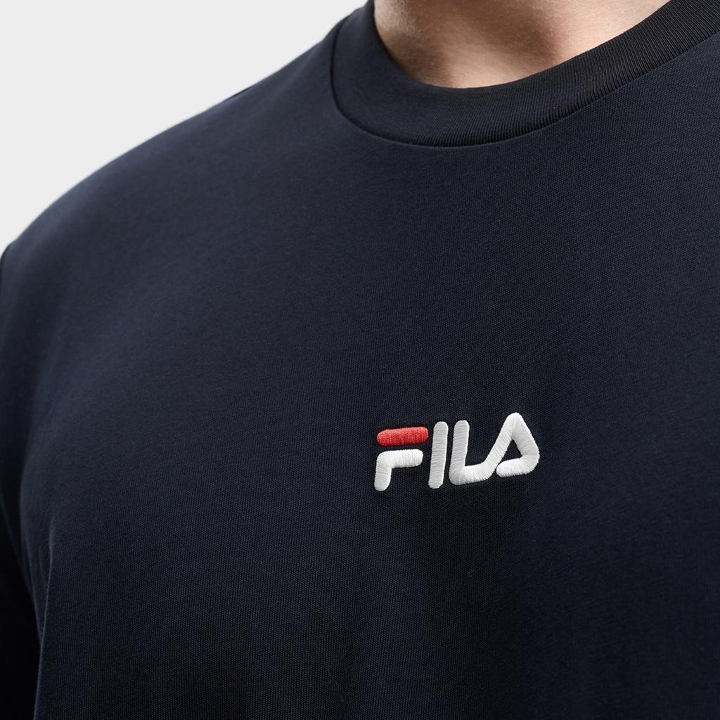 FILA Original Classic Versatile Fashion Round Neck Cotton Short Sleeve T-Shirt Men tops Legendary-Blue F51M629103FNV