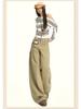 2025 Khaki Loose Straight-Leg Workwear Jeans - New American Design