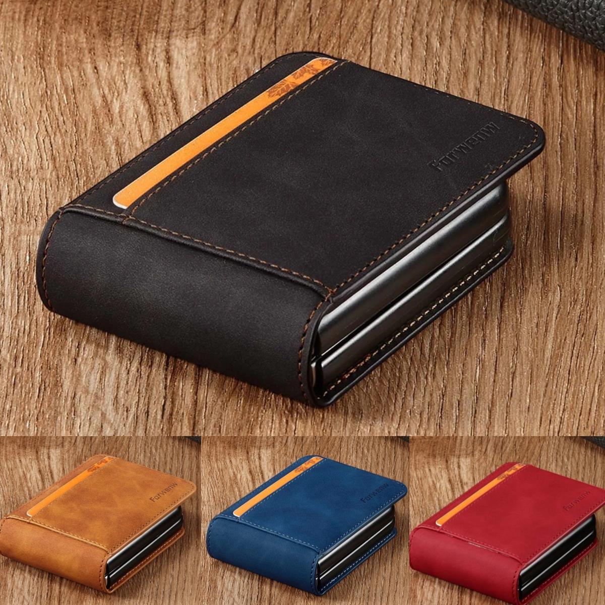 Phone Case Cswo02 Ultra Thin Flip Leather Cover For Samsung Galaxy Z Flip 7 Fe 6 5 4 3 Flip7 Flip6 5G Card Solt Holder Wallet Magnetic Phone Case