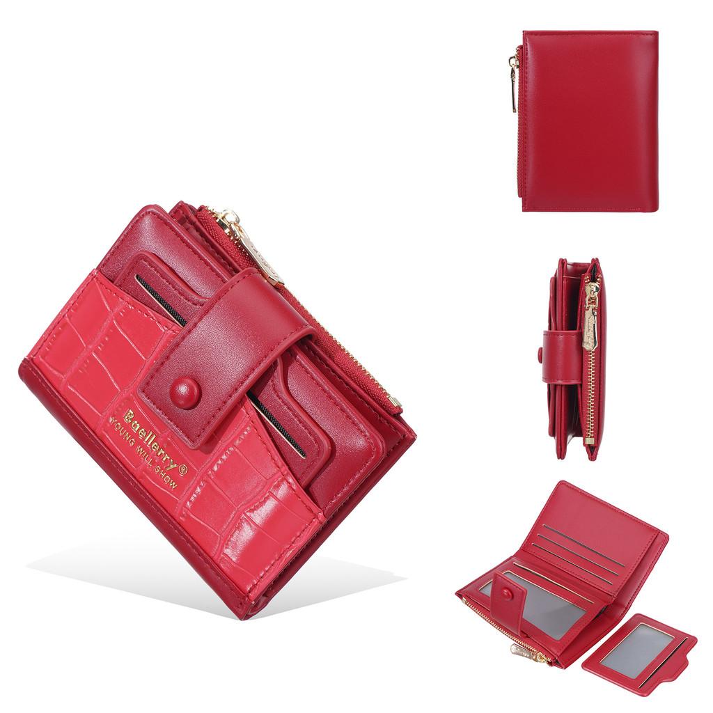 Womens Pu Wallet With Card Slots And Money Clip For Daily Use