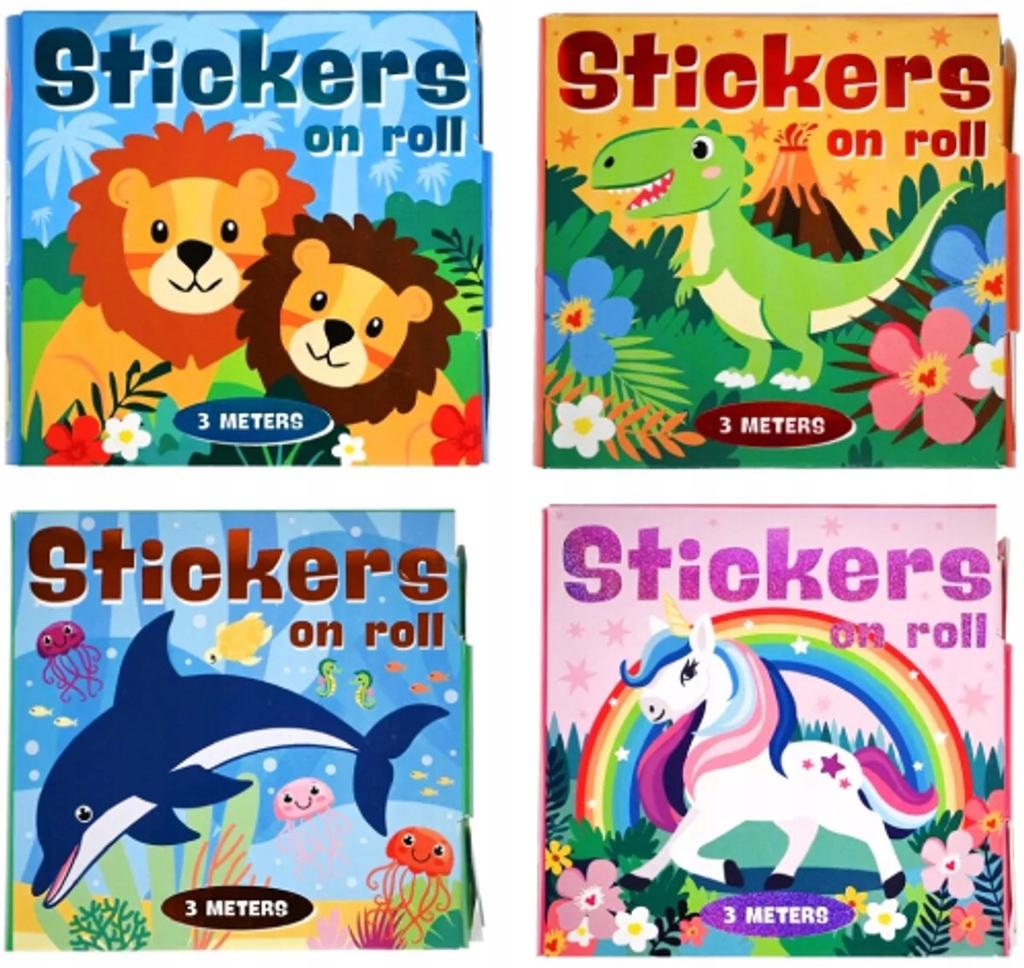 Unicorn Stickers On A Roll 3 Meters Approx. 130 Pieces