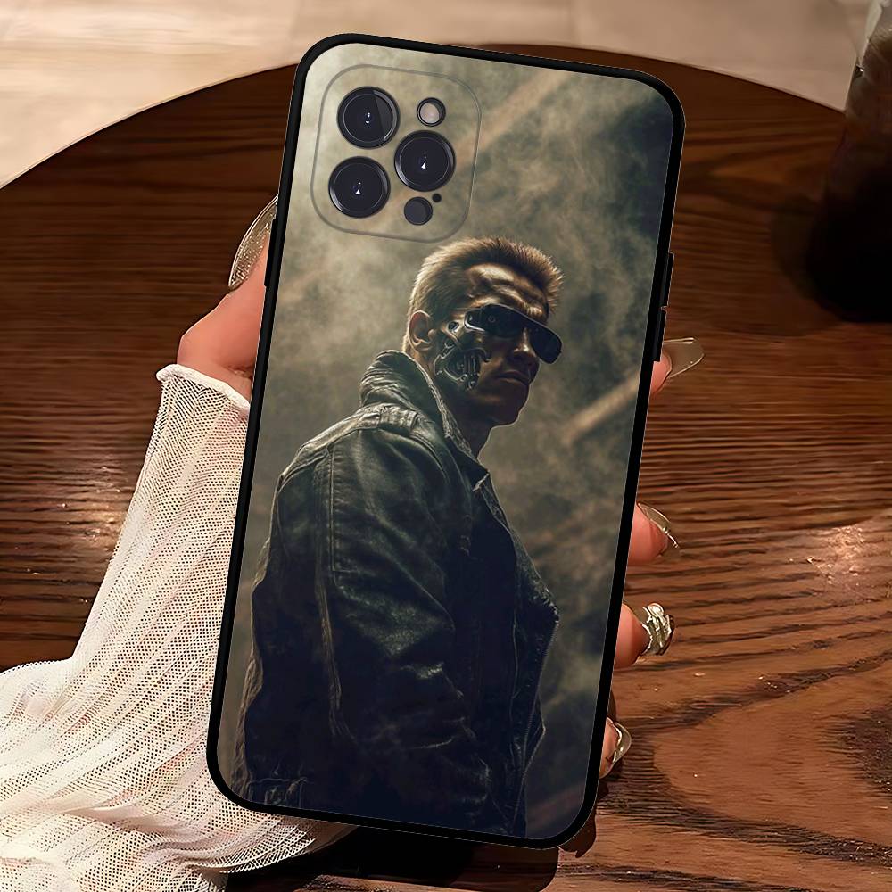 Sci Fi Movie The T-Terminator For Iphone 17 16 15 11 13 14 Pro Max Plus 12 Mini Black Shell Cover Phone Case