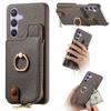 For Samsung Galaxy S25 Case RFID Blocking Phone Wallet Cover Supports Magnetic Car Holder